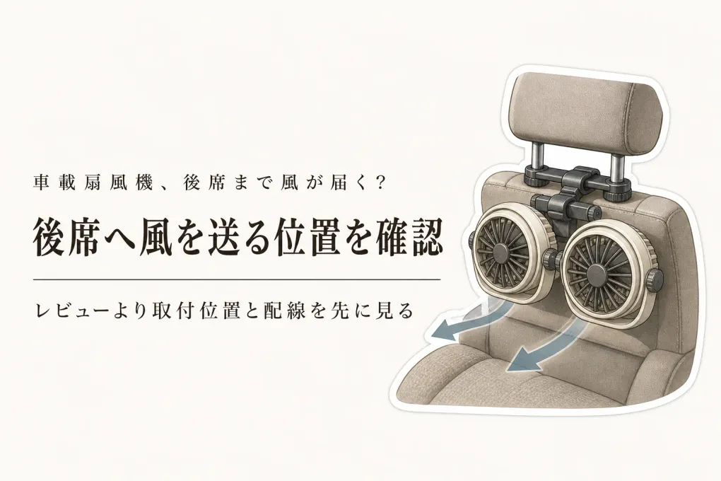 後部座席向け車載扇風機のレビュー順4品｜ヘッドレスト型は風の出口を確認