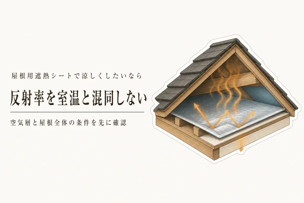 屋根用の遮熱シートで室内は涼しくなる？効果が出る条件と選び方